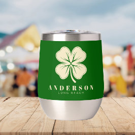 Irish Lucky Four Leaf Clover met de naam Green