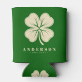 Irish Lucky Four Leaf Clover met de naam Green Blikjeskoeler (Achterkant)