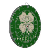 Irish Lucky Four Leaf Clover met de naam Green Dartbord (Voorkant Links)