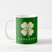 Irish Lucky Four Leaf Clover met de naam Green Koffiemok (Links)