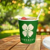 Irish Lucky Four Leaf Clover met de naam Green Papieren Bekers