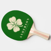 Irish Lucky Four Leaf Clover met de naam Green Tafeltennisbatje (Zijkant)