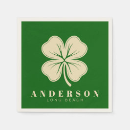 Irish Lucky Four Leaf Clover | Naam Groene Cocktai Servet