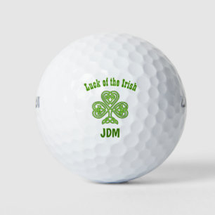 Irish Lucky Luck Celtic Shamrock Clover Monogram Golfballen