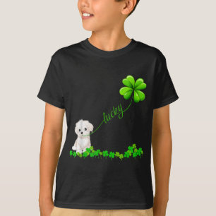 Irish Lucky met maltees. maltese minnaar, hond T-shirt