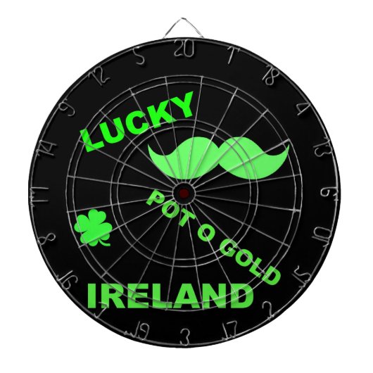 Irish Lucky Pot o Gold Quottes Dartbord (Voorkant)