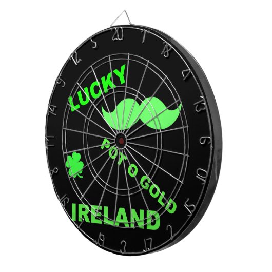 Irish Lucky Pot o Gold Quottes Dartbord (Voorkant Rechts)