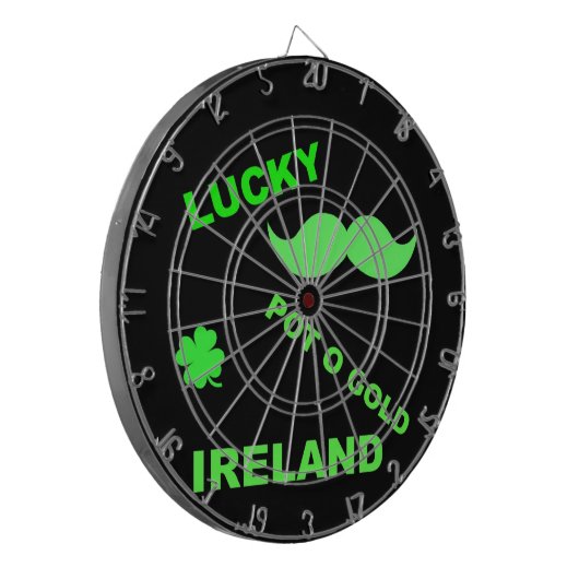 Irish Lucky Pot o Gold Quottes Dartbord (Voorkant Links)
