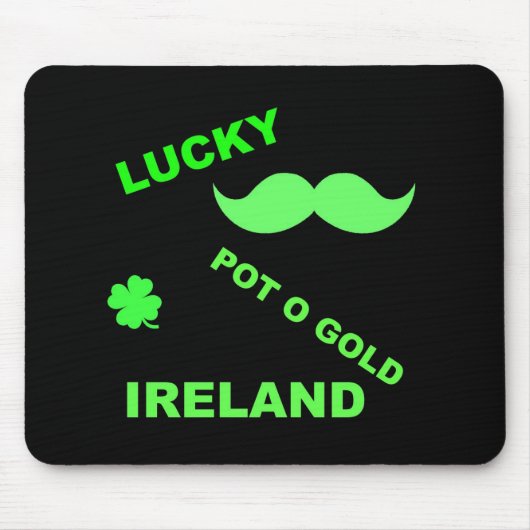 Irish Lucky Pot o Gold Quottes Muismat (Voorkant)