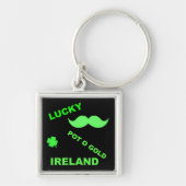 Irish Lucky Pot o Gold Quottes Sleutelhanger (Voorkant)