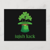 Irish Lucky Shamrock Clover Leprechaun Green Pet Briefkaart (Voorkant)