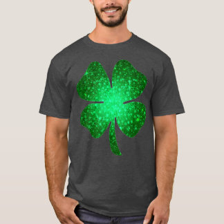 Irish Lucky Shamrock Green Four Leaf Clover St Pat T-shirt