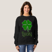 Irish Lucky Shamrock Saint Patrick's Day Trui (Voorkant volledig)