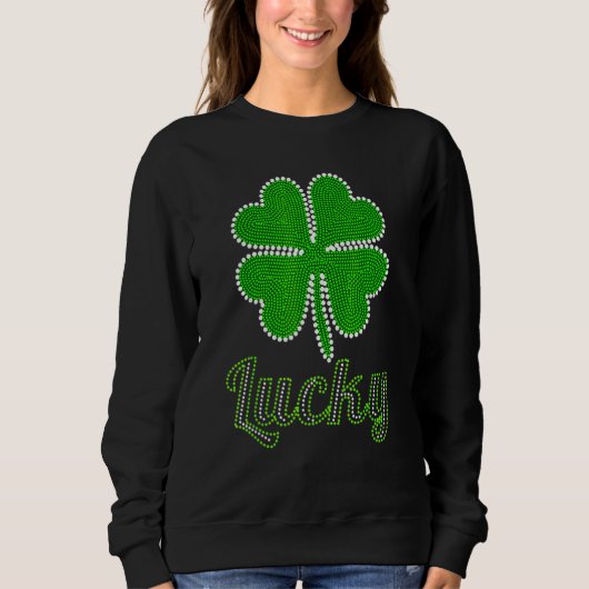 Irish Lucky Shamrock Saint Patrick's Day Trui (Voorkant)