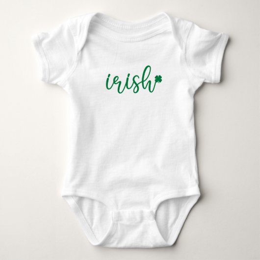 Irish Lucky Shamrock St. Patrick's Day Romper (Voorkant)