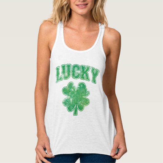 Irish Lucky Shamrock Tanktop (Voorkant)
