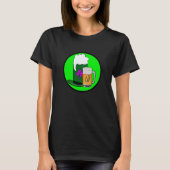 Irish lucky shamrock with beer mug St Patrick's Da T-shirt (Voorkant)