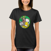 Irish lucky shamrock with beer mug St Patricks Day T-shirt (Voorkant)