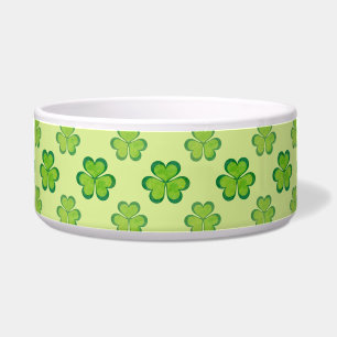 Irish Lucky Shamrocks Clovers Seamless Pattern Voerbakje