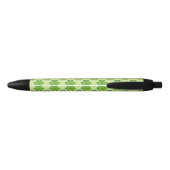Irish Lucky Shamrocks Clovers Seamless Pattern Zwarte Inkt Pen (Achterkant)