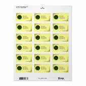 Irish Lyre Wreath & Vine Adresetiketten Etiket (Full Sheet)