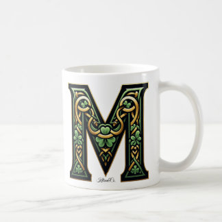 Irish M Monogram Coffee Mug Koffiemok