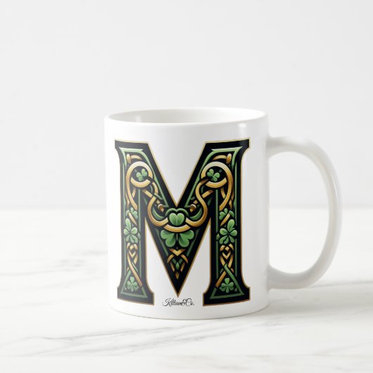Irish M Monogram Coffee Mug Koffiemok (Rechts)