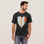 Irish Malagasy Flag Heart T-shirt (Voorkant volledig)
