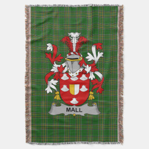 Irish Mall Coat of Arms Family Crest Ireland Deken