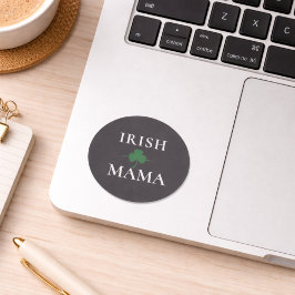 Irish Mama Shamrock Ronde Sticker