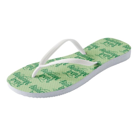 Irish Mammy Flipflops, Irish Dialect, Ierland Teenslippers (Schuin)