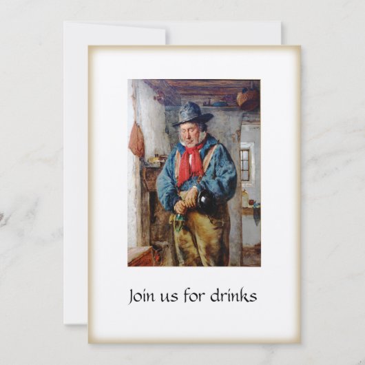 Irish Man & Whiskey Drinken Party Cocktails Kaart (Voorkant)