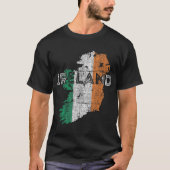 Irish Map en Flag Souvenir - Distress Ireland T-shirt (Voorkant)
