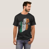 Irish Map en Flag Souvenir - Distress Ireland T-shirt (Voorkant volledig)