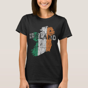 Irish Map en Flag Souvenir - Distress Ireland T-shirt