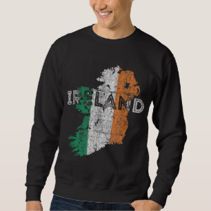Irish Map en Flag Souvenir - Distress Ireland Trui