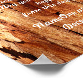 Irish Marriage Blessing Old Wood Gepersonaliseerd  Poster (Hoek)