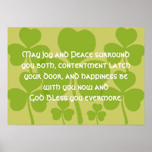 Irish Marriage Blessing - Poster (Voorkant)