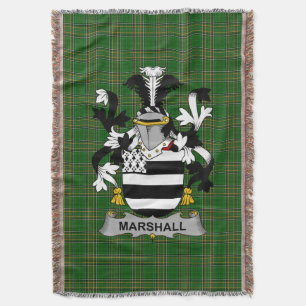 Irish Marshall Coat of Arms Family Crest Ireland Deken
