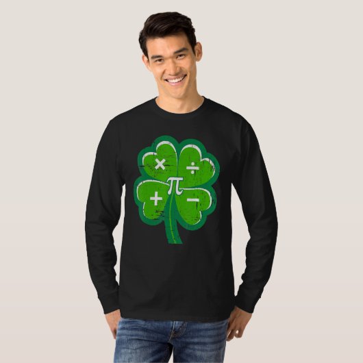 Irish Math Teacher Shamrock St Patricks Day Pi Day T-shirt (Voorkant volledig)