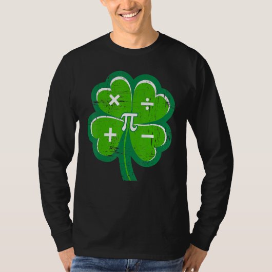 Irish Math Teacher Shamrock St Patricks Day Pi Day T-shirt (Voorkant)