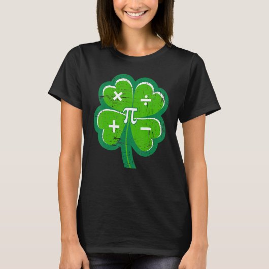 Irish Math Teacher Shamrock St Patricks Day Pi Day T-shirt (Voorkant)