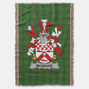 Irish McBride of MacBride Coat of Arms Family Care Deken