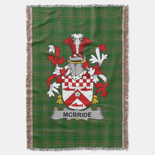 Irish McBride of MacBride Coat of Arms Family Care Deken (Voorkant Verticaal)