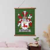 Irish McCarthy Coat of Arms Family Crest Hangend Wandkleed (Slaapkamer)