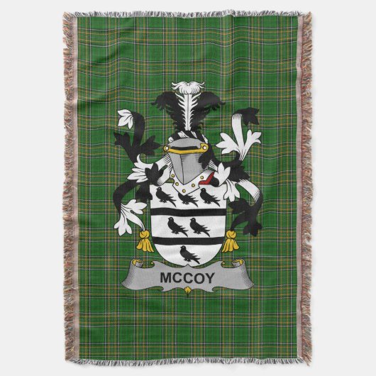 Irish McCoy Coat of Arms Family Crest Ireland Deken (Voorkant Verticaal)