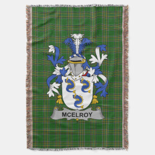 Irish McElroy of Gilroy wapenschild familie Crest Deken