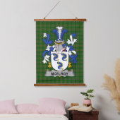 Irish McElroy or Gilroy Coat of Arms Family Crest Hangend Wandkleed (Slaapkamer)