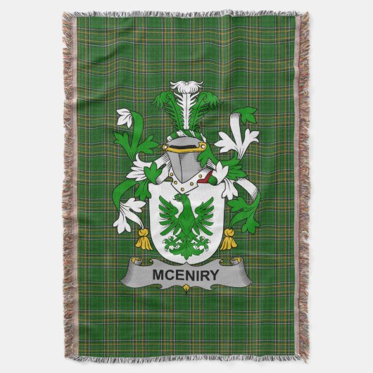 Irish McEniry of McEnery wapenschild voor het gezi Deken (Voorkant Verticaal)