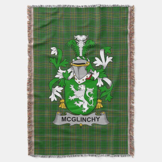 Irish McGlinchy of McGlinchey wapenschild familie Deken (Voorkant Verticaal)